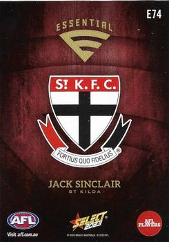 2023 Select AFL Footy Stars - Essentials #E74 Jack Sinclair Back